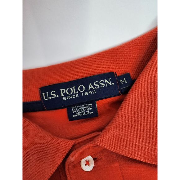 U.S. Polo Assn Red Polo Long Sleeve Size M - Picture 4 of 5